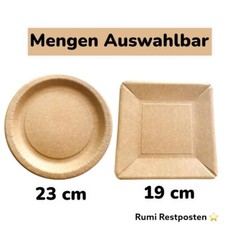Bio Pappteller Braun Ø 19 -