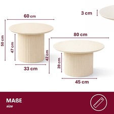 HOOZ Couchtisch rund 2er Set