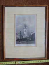 Poppel um 1830, Marktplatz in Straubing. In Rahmen