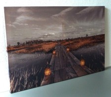 LED WANDBILD HOLZWEG