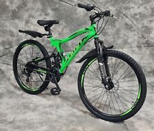 26 Zoll MTB VOLLGEFEDERT, 21-GANG SHIMANO & SCHEIBENBREMSEN NEU 2659--GRÜN