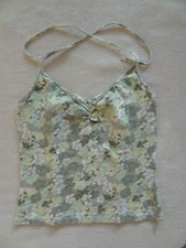 BLIND DATE Top in Grüntönen Blütenmuster Gr. 36 Träger zum Binden