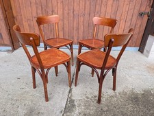 4x 50s Vintage Esszimmer Stuhl Frankfurter Küchenstühle Kneipenstuhl Holzstuhl C