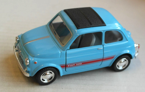 Kinsmart fiat 500 hellblau - kinsmart,