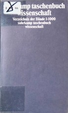 Suhrkamp-Taschenbuch Wissenschaft : Verzeichnis der Bände 1 - 1000. Suhrkamp-Tas
