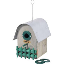 Schöner Nistkasten, Dobar, Rundhaus mit Zink-Dach, Nisthilfe aus Holz, "Teak"