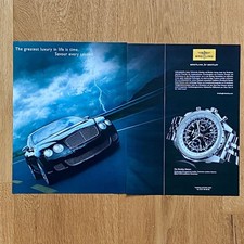 Breitling for Bentley Motors Chronograph 2009 Vintage Ad Werbung Reklame