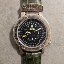 Camel Trophy Green Belt Quarz 36mm ETA 555.415 Swiss Made Uhr läuft