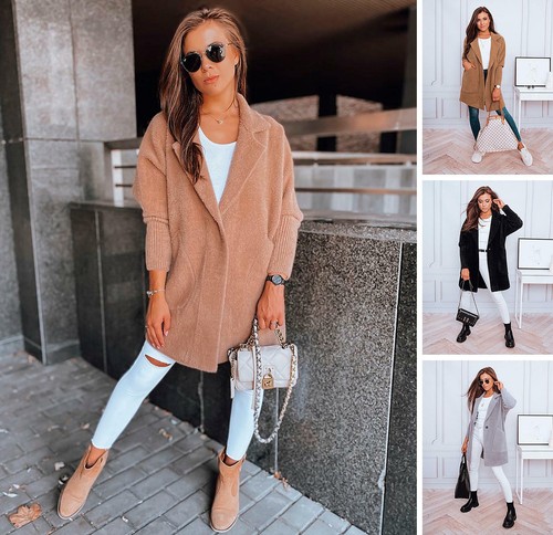 Mantel wolljacke alpaka imitat - mantel,