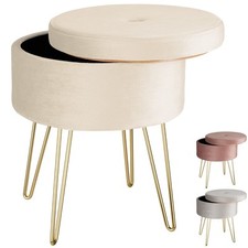 Sitzhocker mit Stauraum Samt