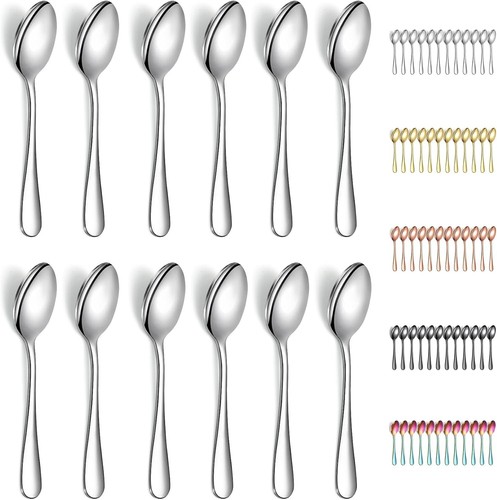 12er set edelstahl teelöffel - edelstahl,