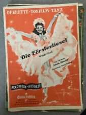 Die Försterlieserl Walzerlied Kessler Reiny Roland Akkordeon Noten