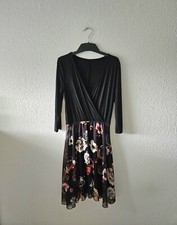 Kleid midi schwarz Muster