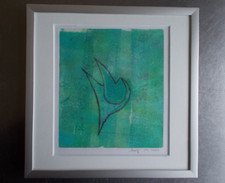 Original Bild vom Künstler signiert - Mischtechnik  - inkl. Alu-Rahmen - wie neu