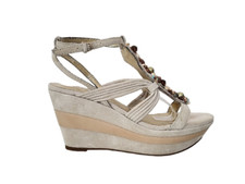 SCHUHE SANDALEN DAMEN APEPAZZA 501467 PANAREA WILDLEDER SAND HOHER KEILABSATZ PLATEAU