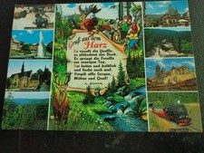 AK Harz Querbahn Schierke Thale Blankenburg Gedicht Ansichtskarte ungelaufen 