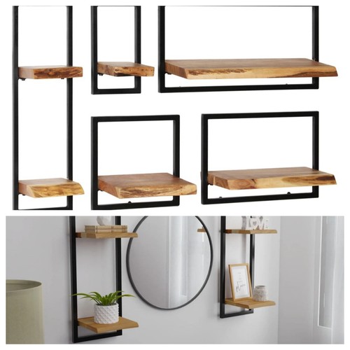 Wandregal set akazienholz - wandregal-set,