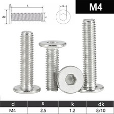 M4 Niedrig Flachkopf Schrauben