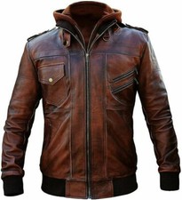 Herren Distressed Braun Leder