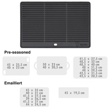 Gusseisen Grillplatte Wendeplatte Universal Burgerplatte Grillpfanne BBQ-Toro