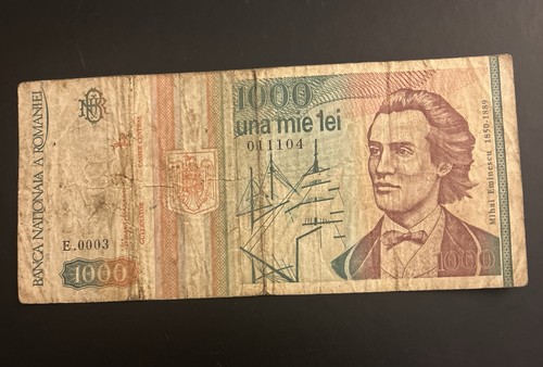 1000 lei banknote zirkuliert - lei,