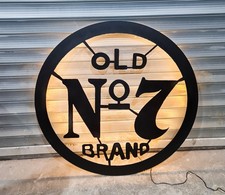Jack Daniels Whiskey OLD NO.7 BRAND Metall-Schild LED 110cm Club-Barleuchte 8107