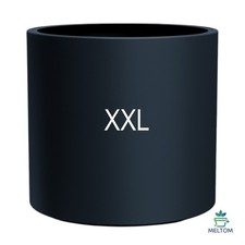 Blumenkübel rund matt Anthrazit XXL 74L mit Einsatz – Garten & Terrasse