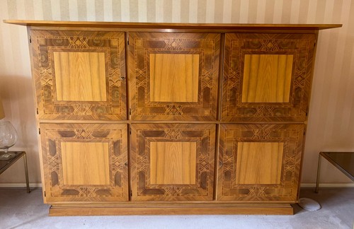 Intarsienschrank 50er jahre - intarsienschrank,,