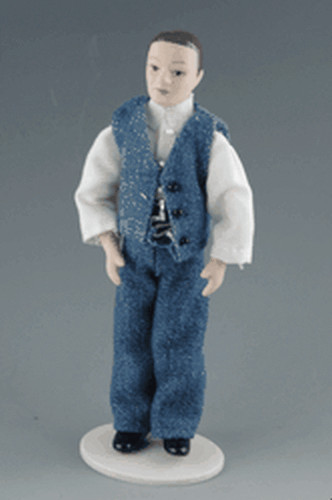 Mann blauer weste - mann,