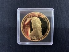 OFFIZIELLE GEDENKPRÄGUNG -185. Geburtstag SISI -KAISERIN -vergoldet -MÜNZE Sissi