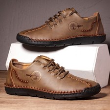 Leder Wandern Sneakers Herren Fahren Halbschuhe Mokassins Werkzeug Schuhwerk