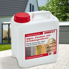 Grünbelagentferner Konzentrat PREMIUM 2 Liter bis 500m² 50L Algen Moos Entferner