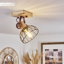 Lichteffekt Decken Lampe Verstellbar Vintage Wohn Zimmer Leuchte Holz Gitter