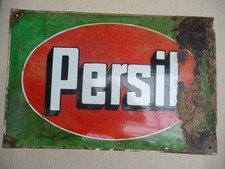 Emaille-Schild Persil, Alt, Gebrauchsspuren, Original, ca 60x40 cm