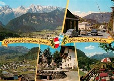 Unken Salzburg AT Blick von Melleck auf Loferer Steinberge Grenze Saalachtal vom