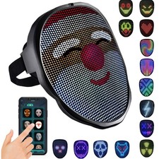 Halloween LED Lichtmaske Mit Gestenerkennung Leuchtmaske Für Kostüm Cosplay