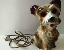 DDR Porzellan Hunde Lampe #S