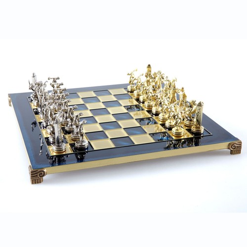 Metall schachspiel mit antikem - metall-schachspiel,
