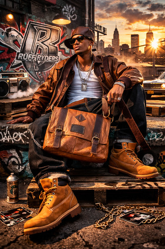Ruff ryders leder messenger - ruff,