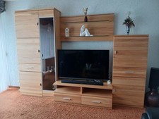 Wohnzimmerschrankwand  Look Kernbuche