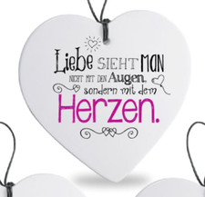 Herz aus Keramik mit Spruch