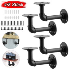 4/8 tlg Rohr Regalhalter Regalträger Wandregal Regalwinkel Wand Regal Halterung