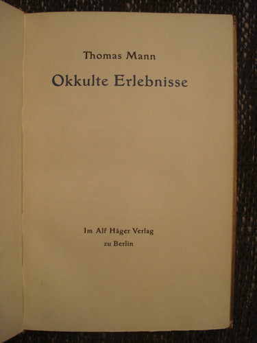 Thomas mann vorzugsausgabe - -,