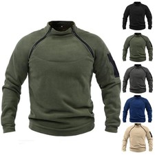 Herren Outdoor Taktisch Jacke Winddichter Fleecejacke Pullover Warm Mantel Tops