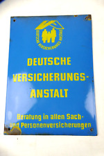 Emaille Schild Emailschild Deutsche Versicherung-Anstalt ca. 35x25cm NK-145