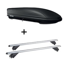 Dachbox MAA 400L matt+Alu Dachträger RB003 für für Ford Galaxy 5Türer ab 15