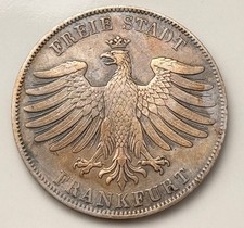 1 Gulden 1840 Freie Reichsstadt Frankfurt Altdeutsch Silber AKS#11