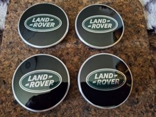 LandRover Rad Naben Kappen Felgen Deckel  Original, Schwarz/Grün/Chrom,unbenutzt