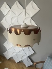 70er DDR Vintage  Hängelampe Kupfer/Beige 