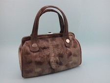 Damen Handtasche,  Eidechse, Reptil Leder,  Tierrelief, 4 Fächer, Vintage, 50er